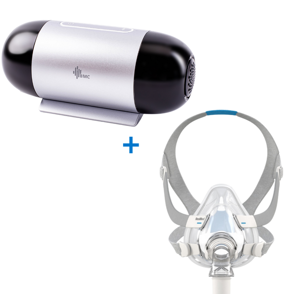 BMC M1 Mini Reise-Auto-CPAP + ResMed AirFit™ F20 Vollgesichtsmaske