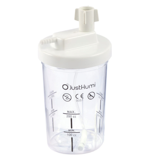 Bottiglia umidificatrice 0-10 lpm, 200 ml | JustHumi